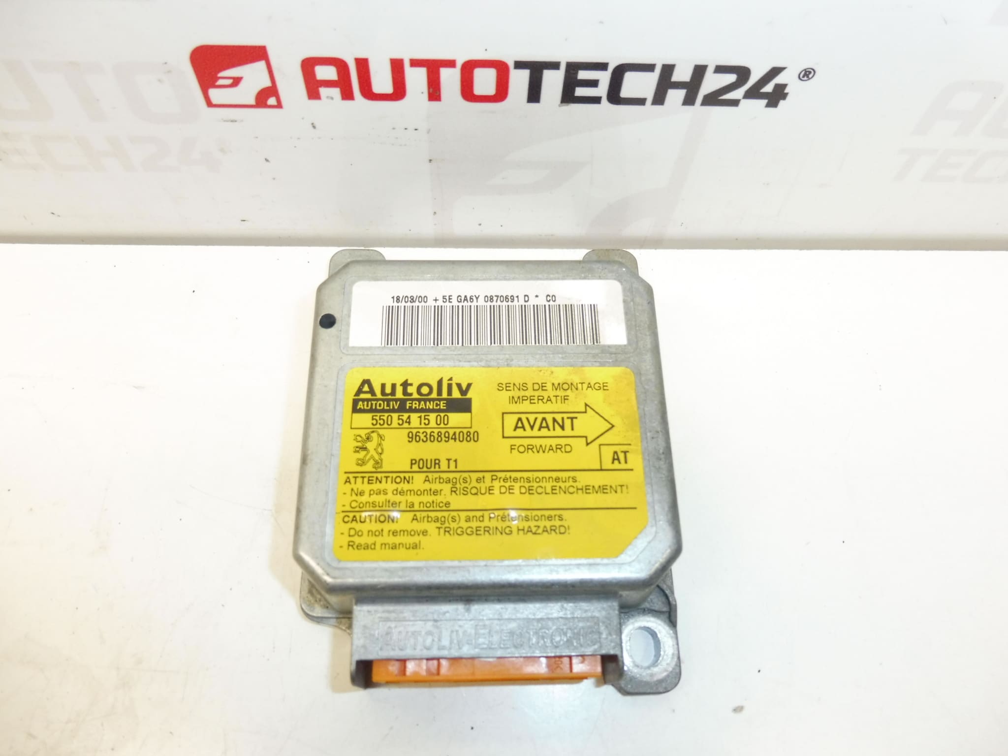 Peugeot 206 krockkuddeenhet 9636894080 6545GJ