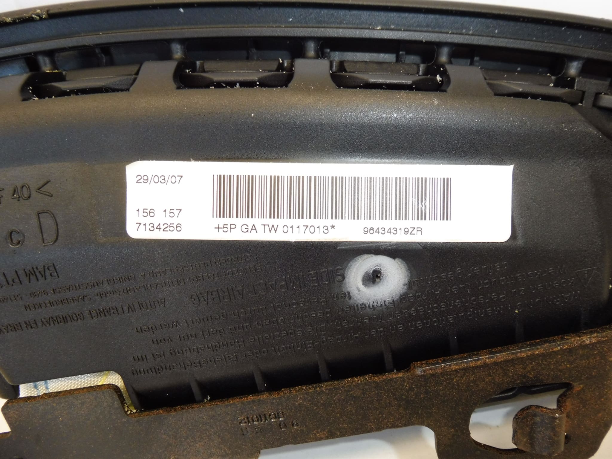 Säteskrockkudde höger Citroën C3 Pluriel 96434319ZR 8216JZ