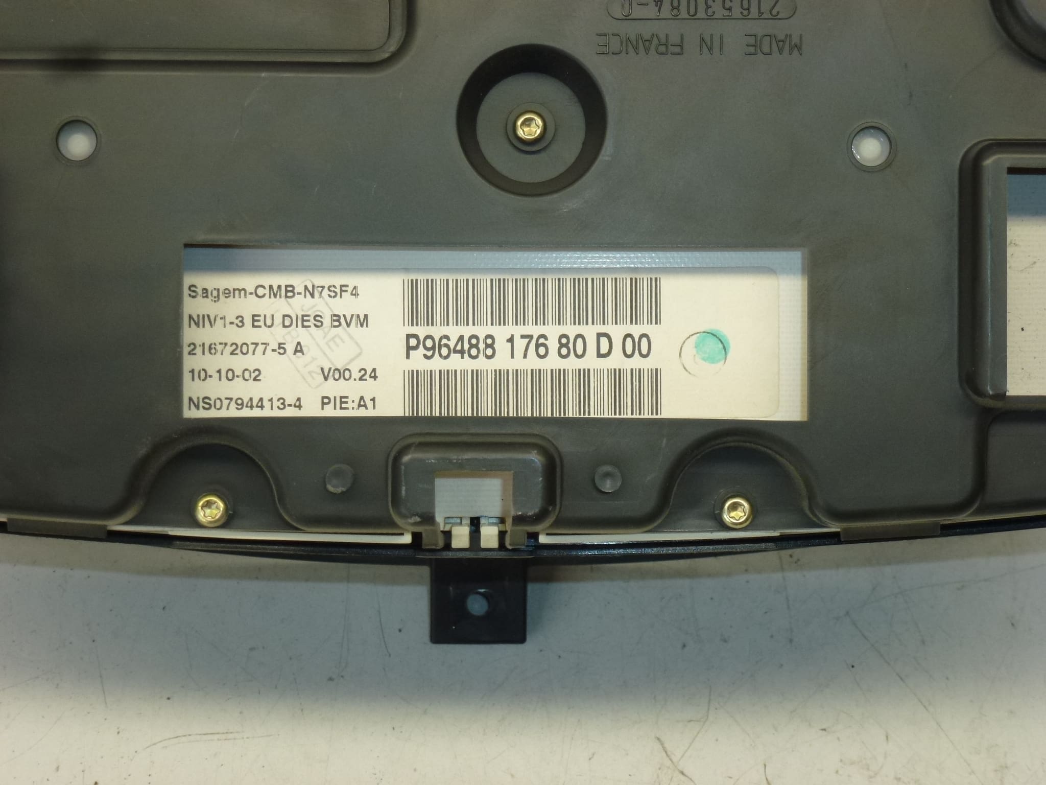 Hastighetsmätare larm 262000 km Citroën Xsara Sagem 9648817680 6104TC