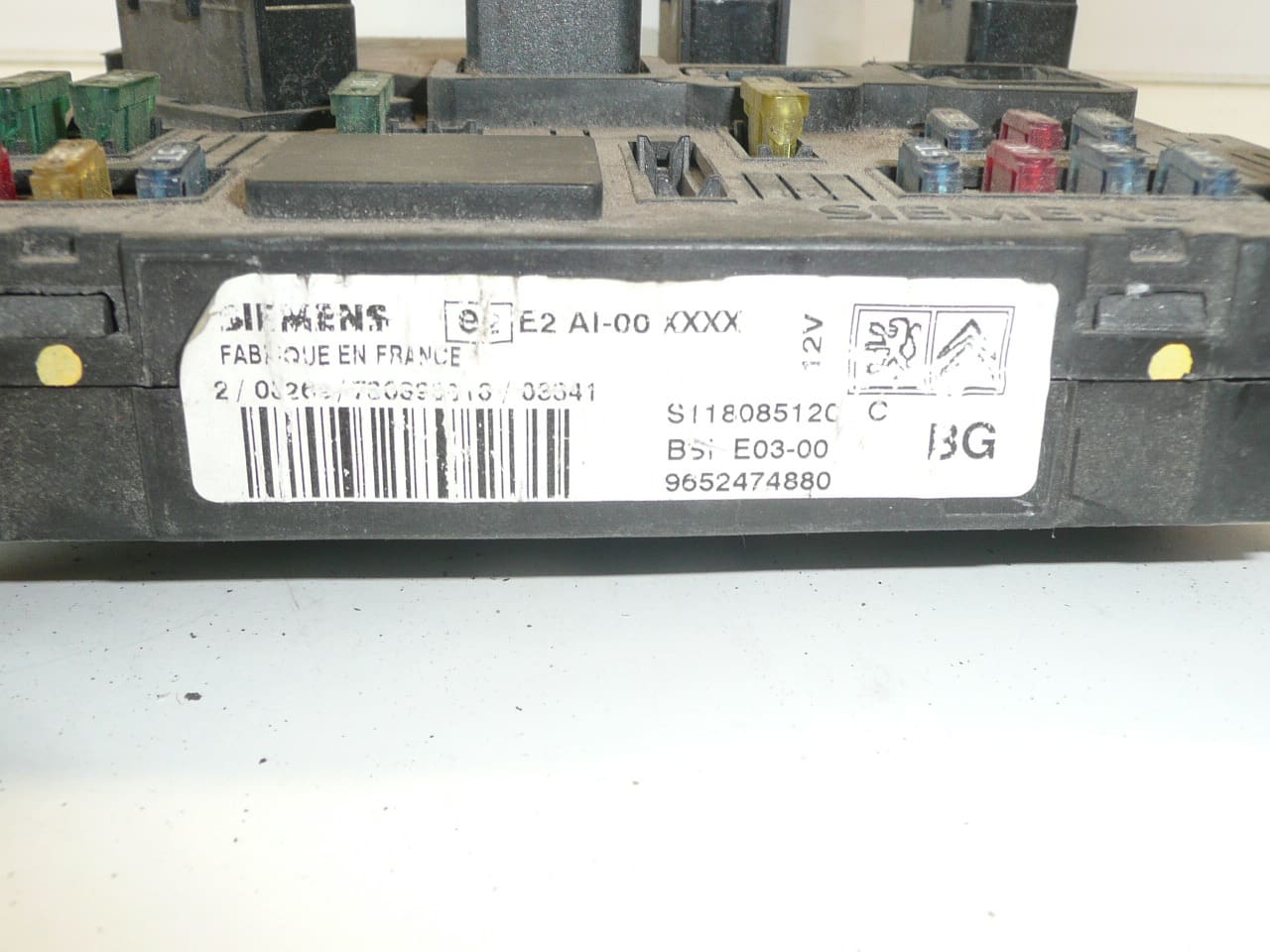 ECU Siemens BSI E03-00 Citroën Peugeot 9652474880 S118085120 - Bild 2
