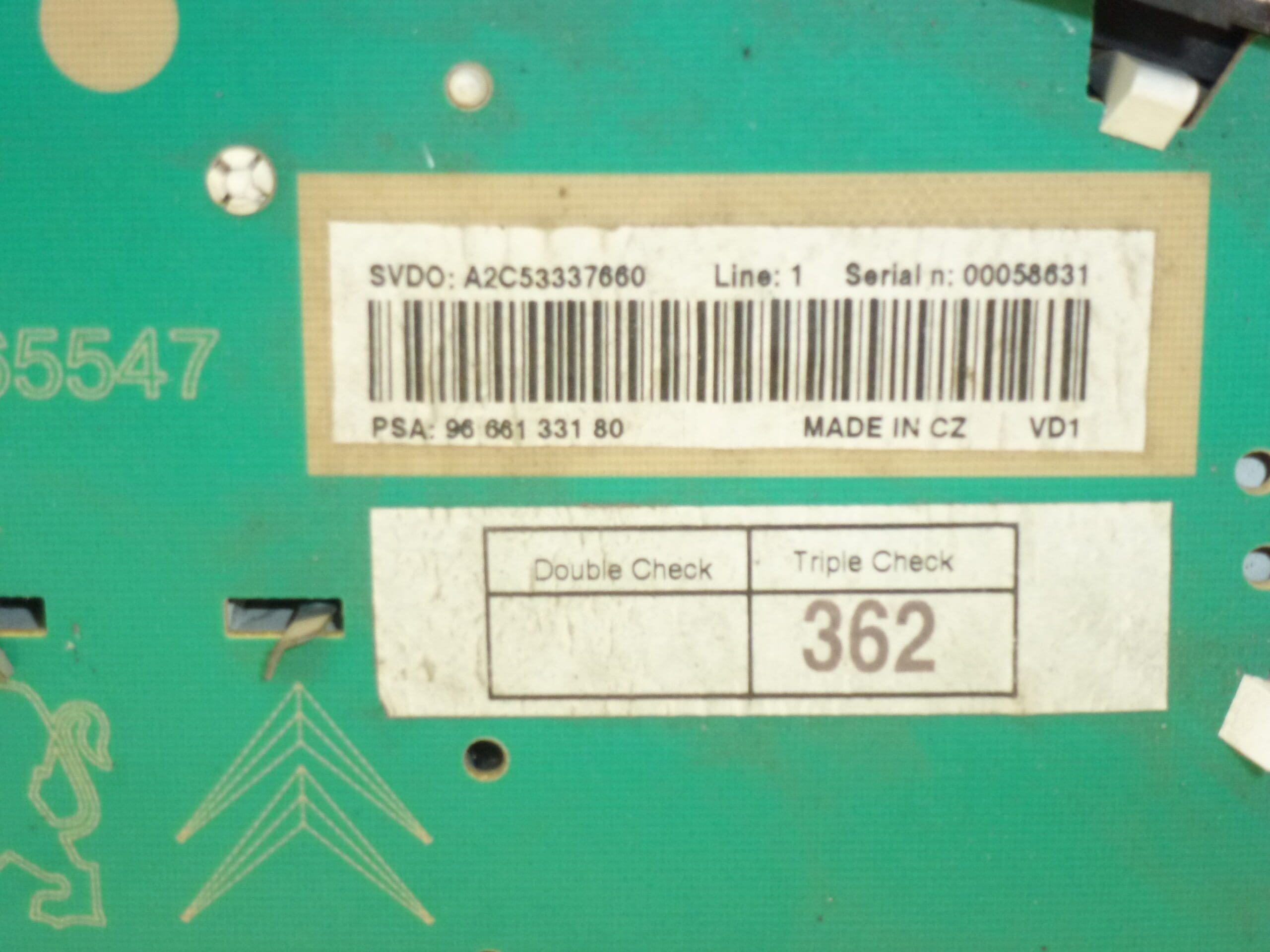 Varvräknare Peugeot 207 9666133180 6103EC - Bild 2