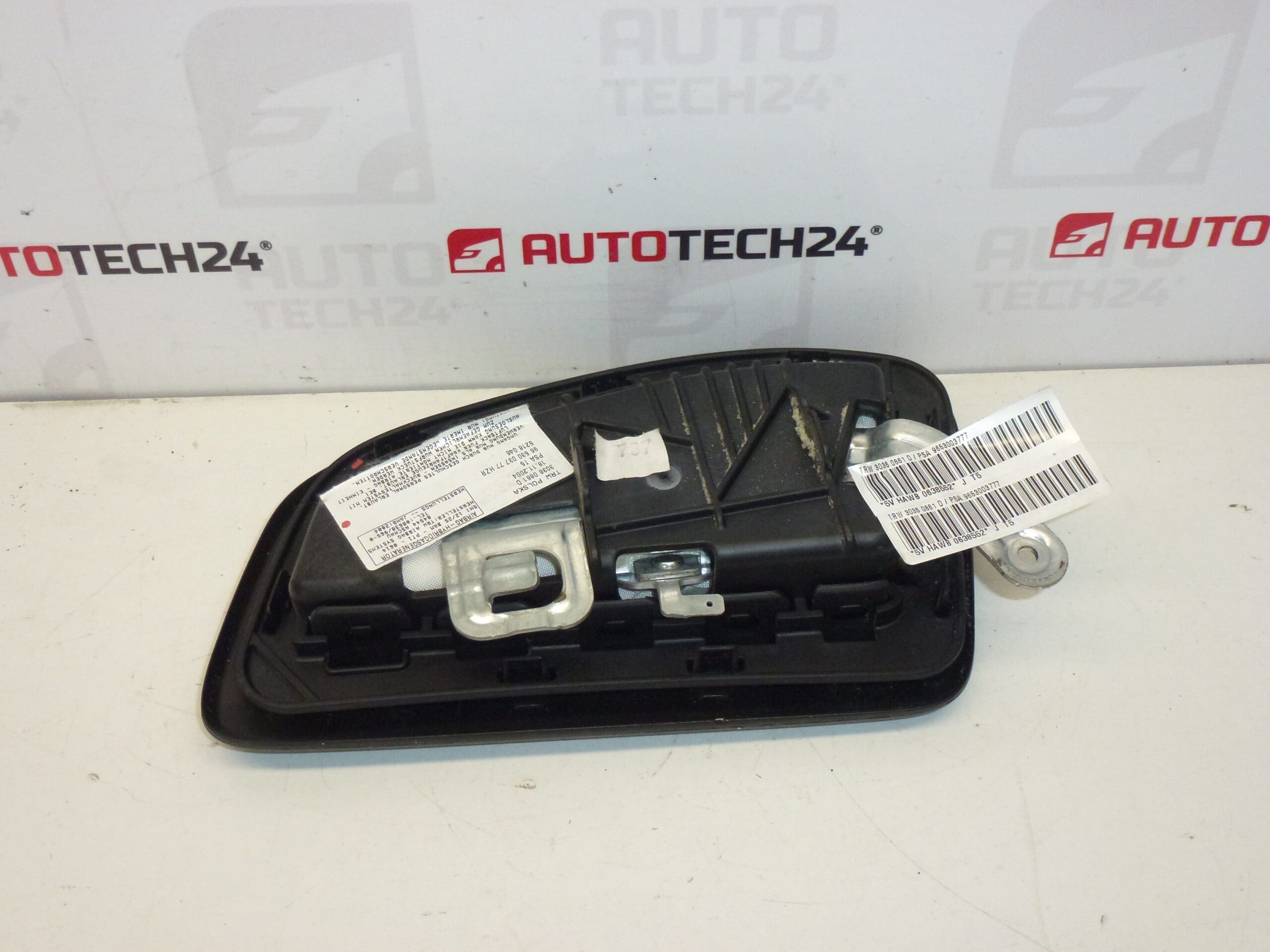 Vänster sidokrockkudde (säte) Peugeot 307 9653003777 8216FT 8216LR - Bild 2