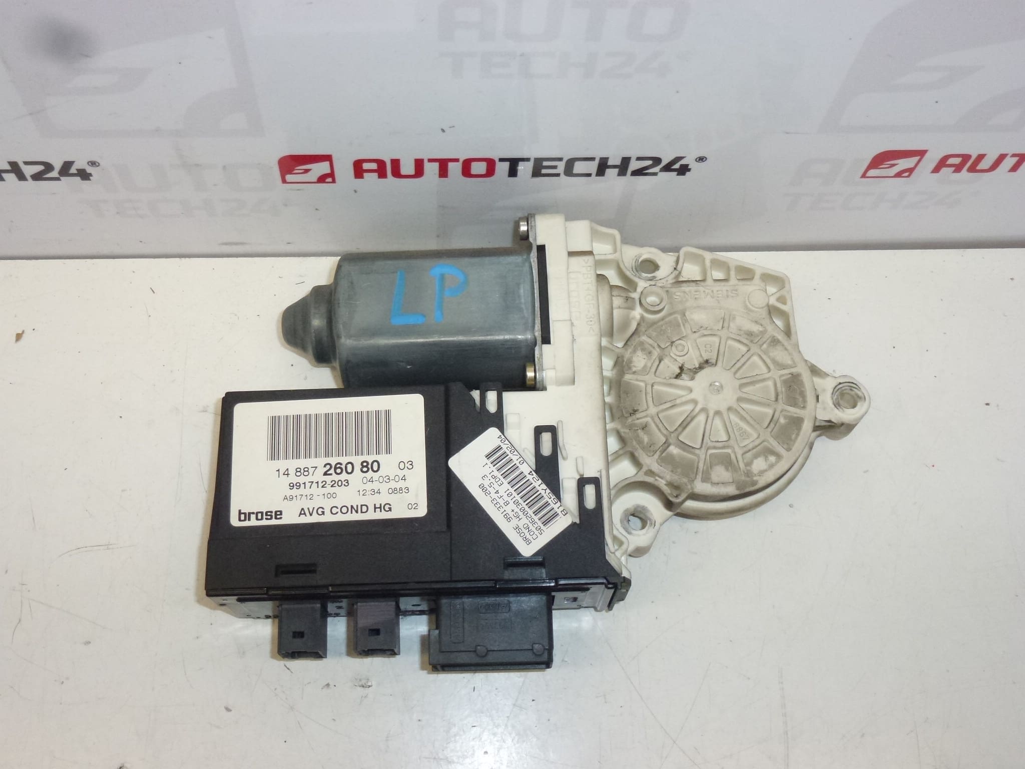 Vänster främre fönsterlindningsmotor Citroën Peugeot 1488726080 9221V4