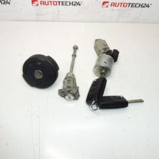 Uppsättning av lås 2 nycklar Citroën C5 x7 4162ns 4162kf