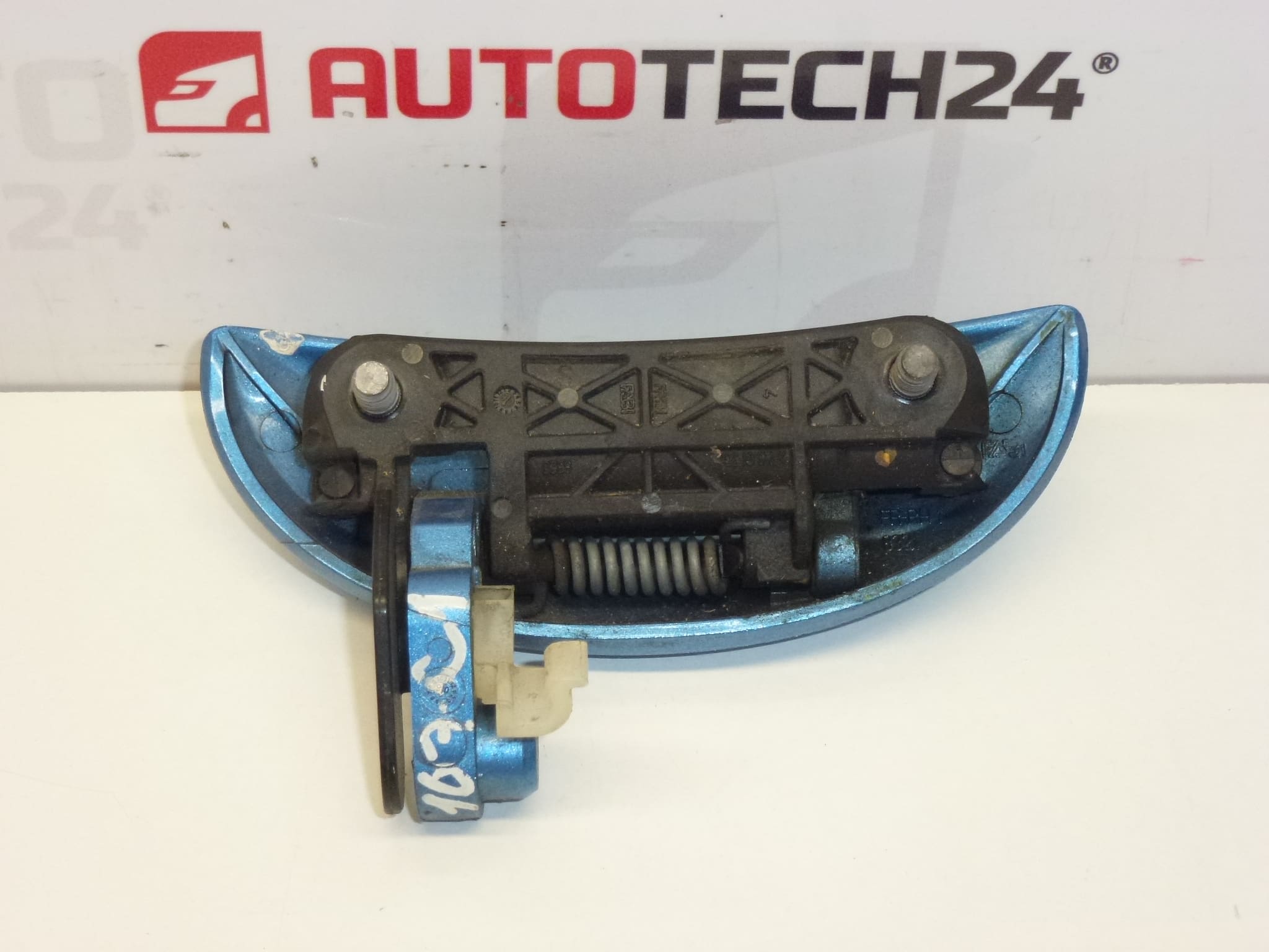 Höger dörrhandtag fram Citroën C1 Peugeot 107 blå metallic 9101AH - Bild 2