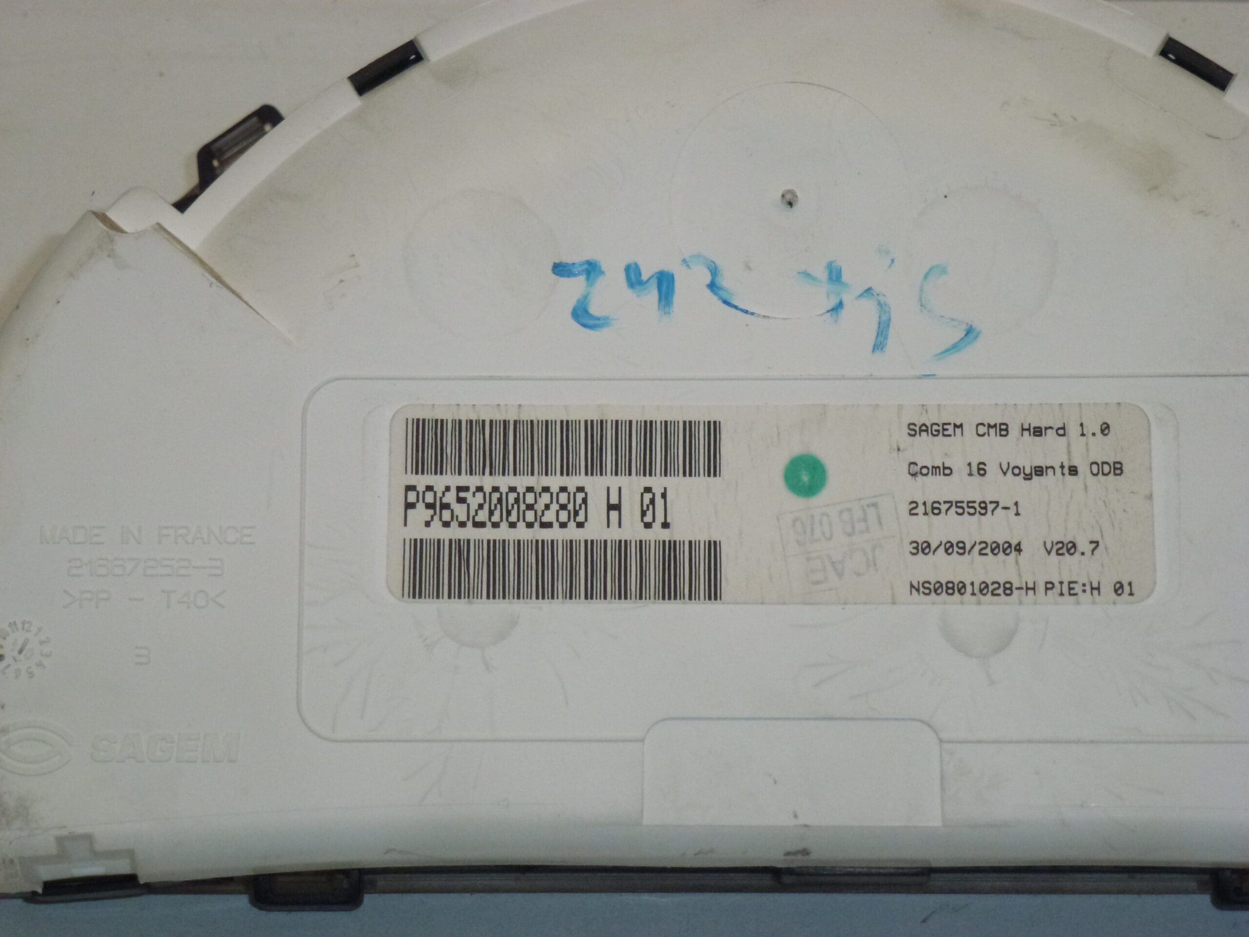 Hastighetsmätare Citroën C2 C3 242000 km 9652008280 6105EV - Bild 2