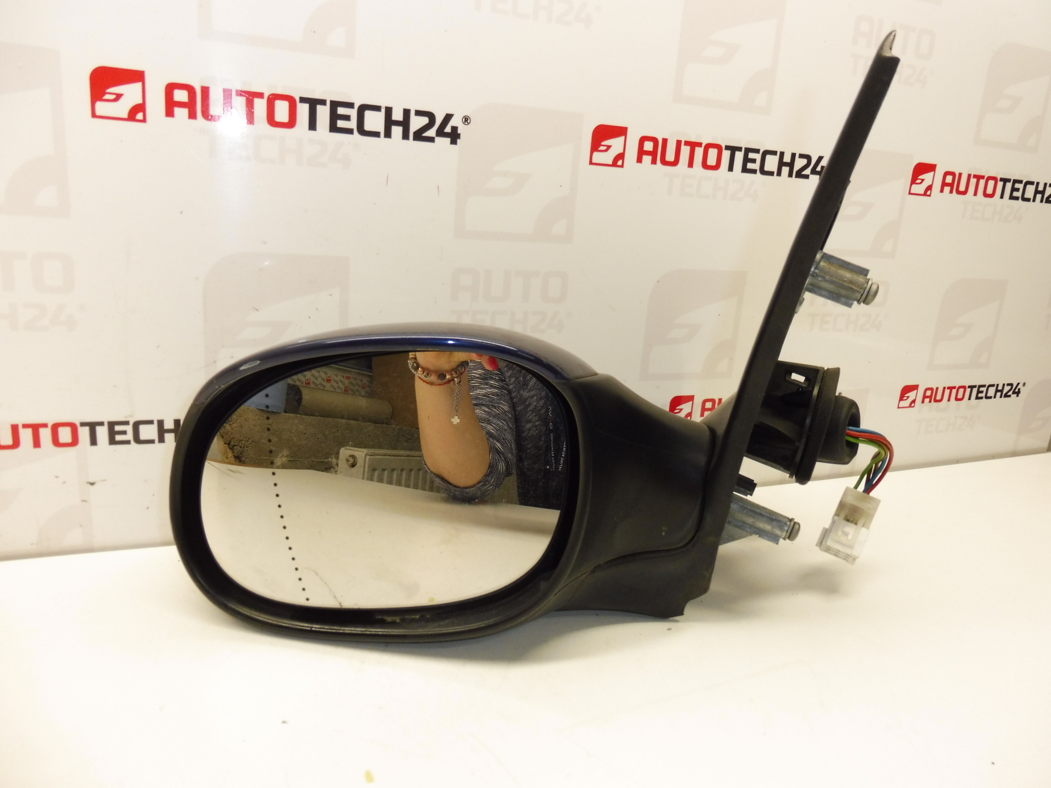 Vänster Sidospegel Blå EGE Peugeot 206 8153KQ